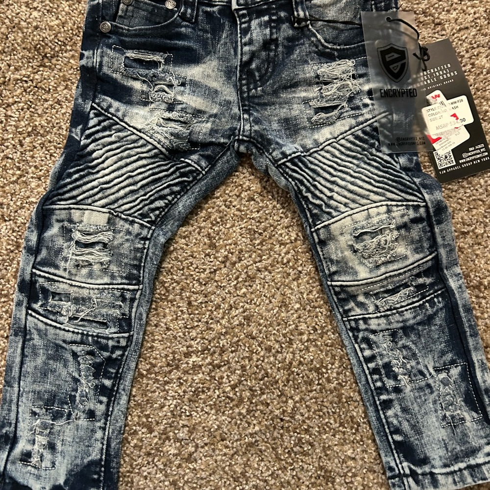 Size 2T Encrypted Kids jeans. New with tags as seen in photos.